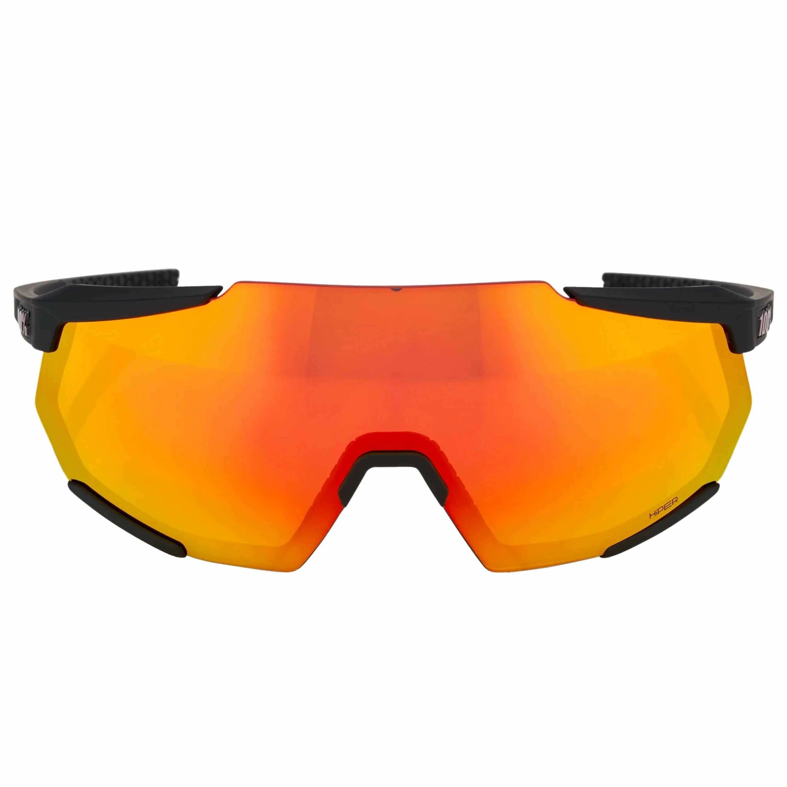 100% Racetrap 3.0 Sport And Cycling Sunglasses With HD Lenses (Soft Tact Black - Hiper Red Multilayer Mirror Lens) 2 100% Racetrap 3.0 Sport And Cycling Sunglasses With HD Lenses (Soft Tact Black - Hiper Red Multilayer Mirror Lens) - Image 2