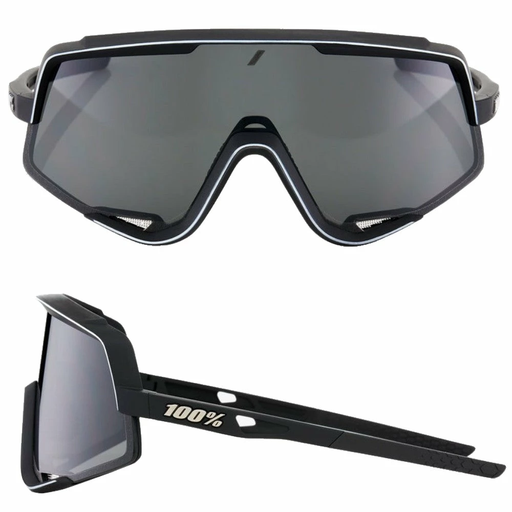 100% Glendale Xtreme Sports Performance Sunglasses W Interchangeable Lenses (Soft Tact Black - Smoke Lens) 2 100% Glendale Xtreme Sports Performance Sunglasses W Interchangeable Lenses (Soft Tact Black - Smoke Lens) - Image 2