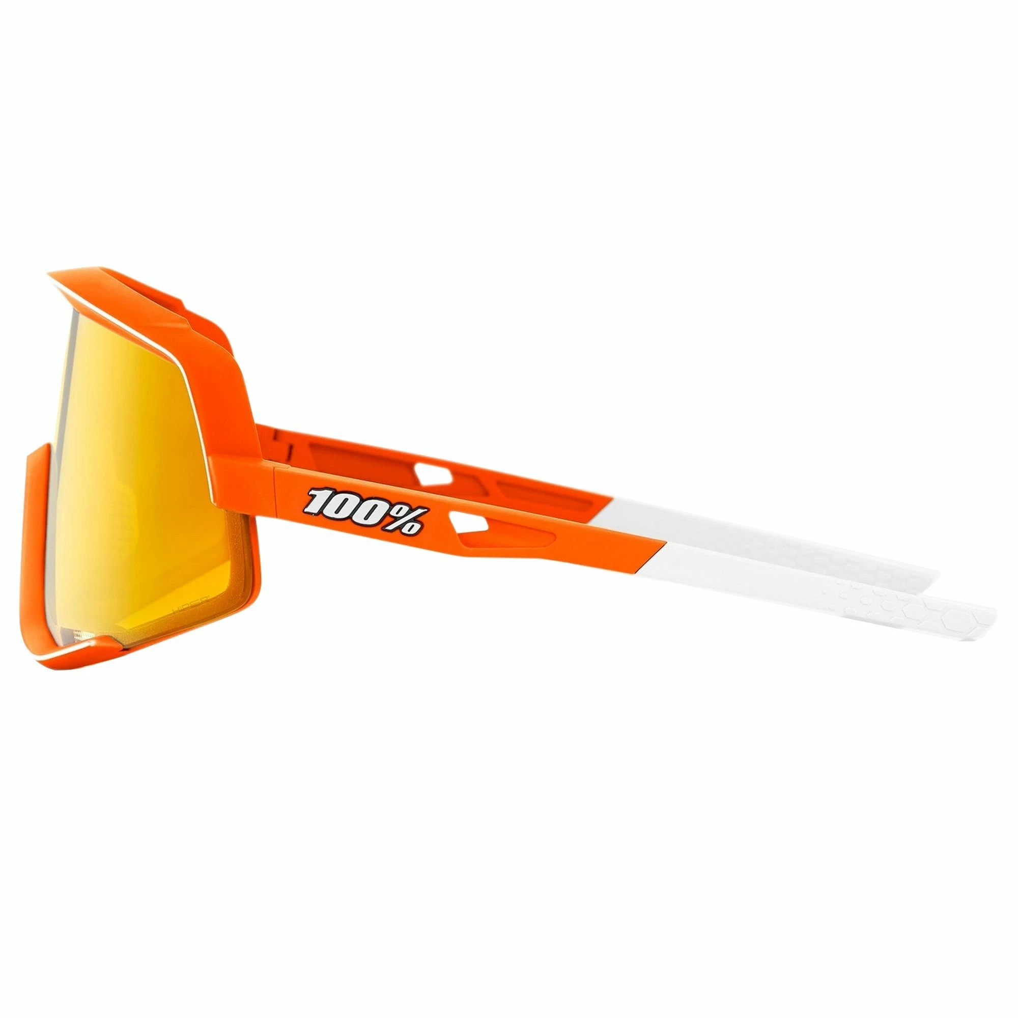 100% Glendale Xtreme Sports Performance Sunglasses W Interchangeable Lenses (Soft Tact Neon Orange - Hiper Red Multilayer Mirror Lens) 3 100% Glendale Xtreme Sports Performance Sunglasses W Interchangeable Lenses (Soft Tact Neon Orange - Hiper Red Multilayer Mirror Lens) - Image 3