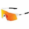 100% Speedcraft Sport Performance Baseball Sunglasses HD Interchangeable Lens (Off White/Red Multilayer Mirror)