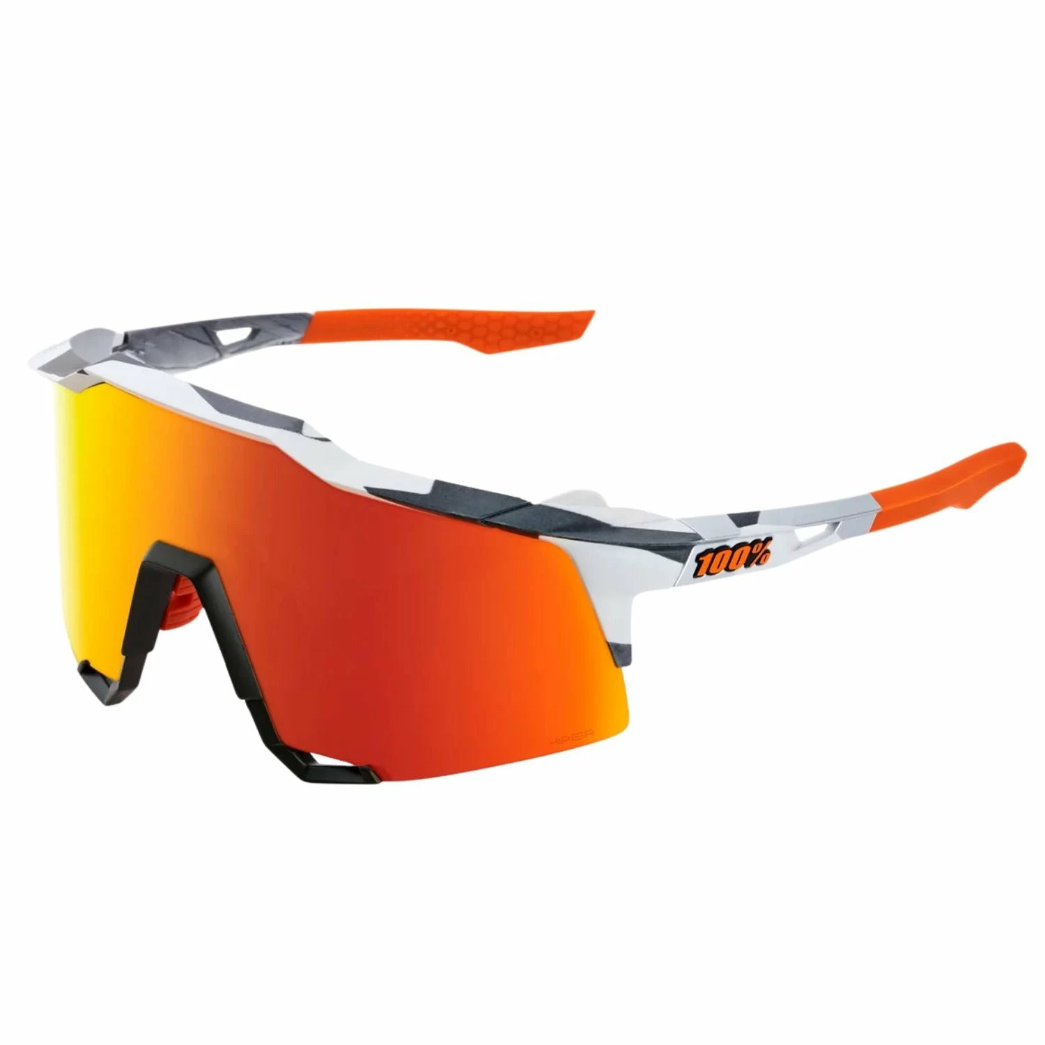 100% Speedcraft Sport Performance Baseball Sunglasses HD Interchangeable Lens (Soft Tact Grey Camo - Red Multilayer Mirror Lens) 1 100% Speedcraft Sport Performance Baseball Sunglasses HD Interchangeable Lens (Soft Tact Grey Camo - Red Multilayer Mirror Lens)