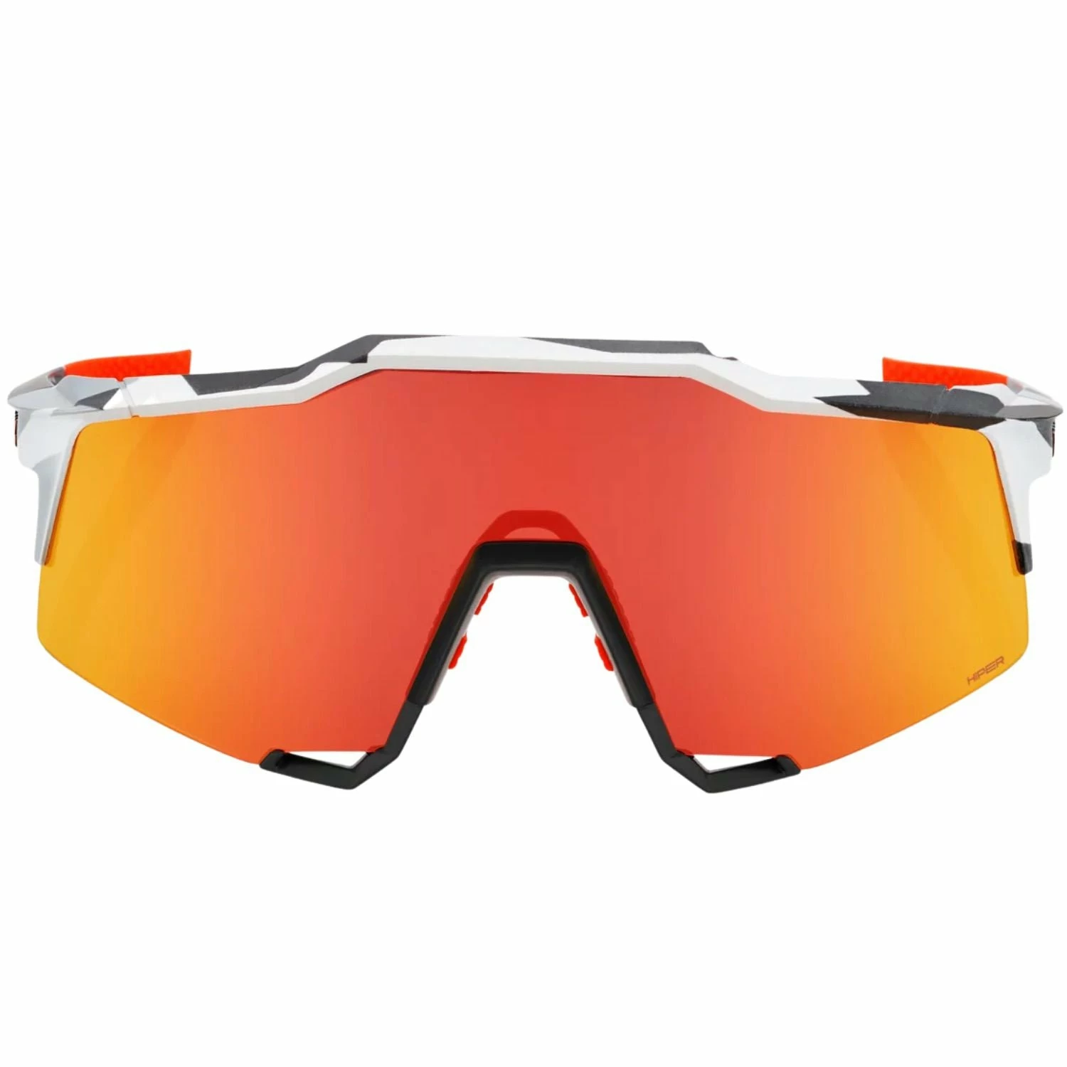 100% Speedcraft Sport Performance Baseball Sunglasses HD Interchangeable Lens (Soft Tact Grey Camo - Red Multilayer Mirror Lens) 2 100% Speedcraft Sport Performance Baseball Sunglasses HD Interchangeable Lens (Soft Tact Grey Camo - Red Multilayer Mirror Lens) - Image 2
