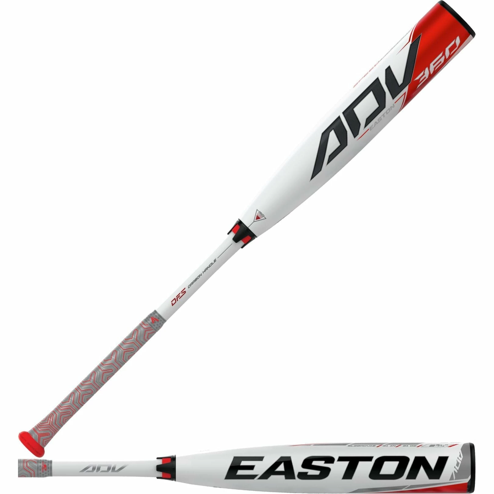 Easton ADV 360 USSSA Youth Baseball 2 3/4 In. Barrel (White/Red) 2 Easton ADV 360 USSSA Youth Baseball 2 3/4 In. Barrel (White/Red) - Image 2