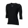 EvoShield Pro Team Baseball Adult Men's Mid Sleeve Workout Tee Shirt (Black)