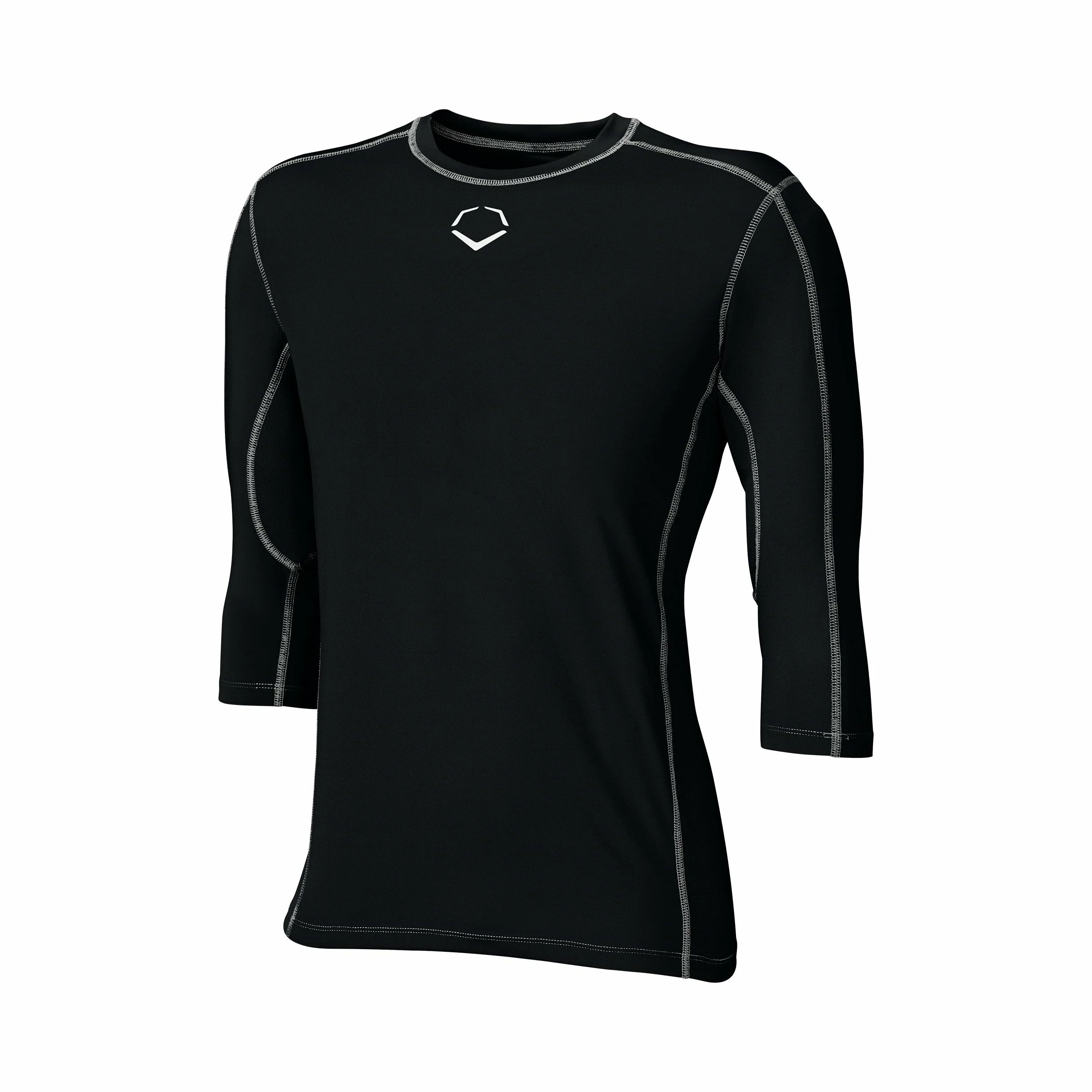 EvoShield Pro Team Baseball Adult Men's Mid Sleeve Workout Tee Shirt (Black) 1 EvoShield Pro Team Baseball Adult Men's Mid Sleeve Workout Tee Shirt (Black)