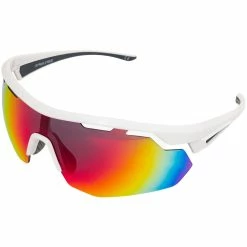 Guardian Baseball Rawlings Adult Sport Baseball Sunglasses Lightweight Stylish 100% UV Poly Lens (White/Rainbow)