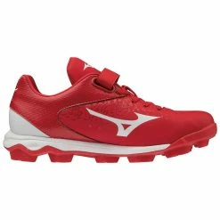 Mizuno Select Nine Junior Youth Low Molded Baseball Cleats (Red/White) 9 Mizuno Select Nine Junior Youth Low Molded Baseball Cleats (Red/White) -Cheap Baseball Bats Store 320581 1000 03