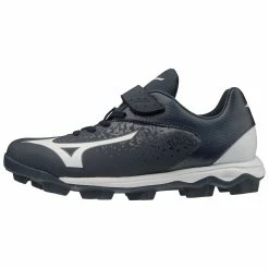 Mizuno Select Nine Junior Youth Low Molded Baseball Cleats (Navy/White) -Cheap Baseball Bats Store 320581 5100