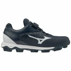 Mizuno Select Nine Junior Youth Low Molded Baseball Cleats (Navy/White) -Cheap Baseball Bats Store 320581 5100 03