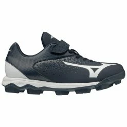 Mizuno Select Nine Junior Youth Low Molded Baseball Cleats (Navy/White)