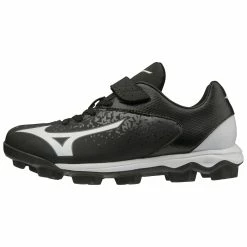 Mizuno Select Nine Junior Youth Low Molded Baseball Cleats (Black/White) -Cheap Baseball Bats Store 320581 9000