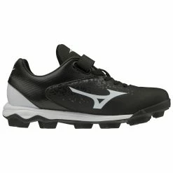 Mizuno Select Nine Junior Youth Low Molded Baseball Cleats (Black/White) -Cheap Baseball Bats Store 320581 9000 03