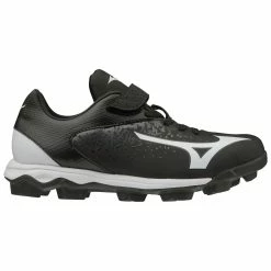 Mizuno Select Nine Junior Youth Low Molded Baseball Cleats (Black/White)