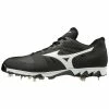 Mizuno 9-Spike Ambition Low Men's Metal Baseball Cleats (Black/White)