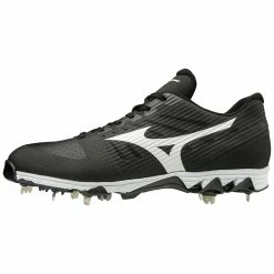Mizuno 9-Spike Ambition Low Men's Metal Baseball Cleats (Black/White)