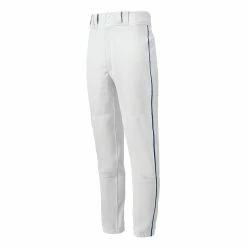 Mizuno Premier Piped Men's Adult Baseball Pants (White/Navy)