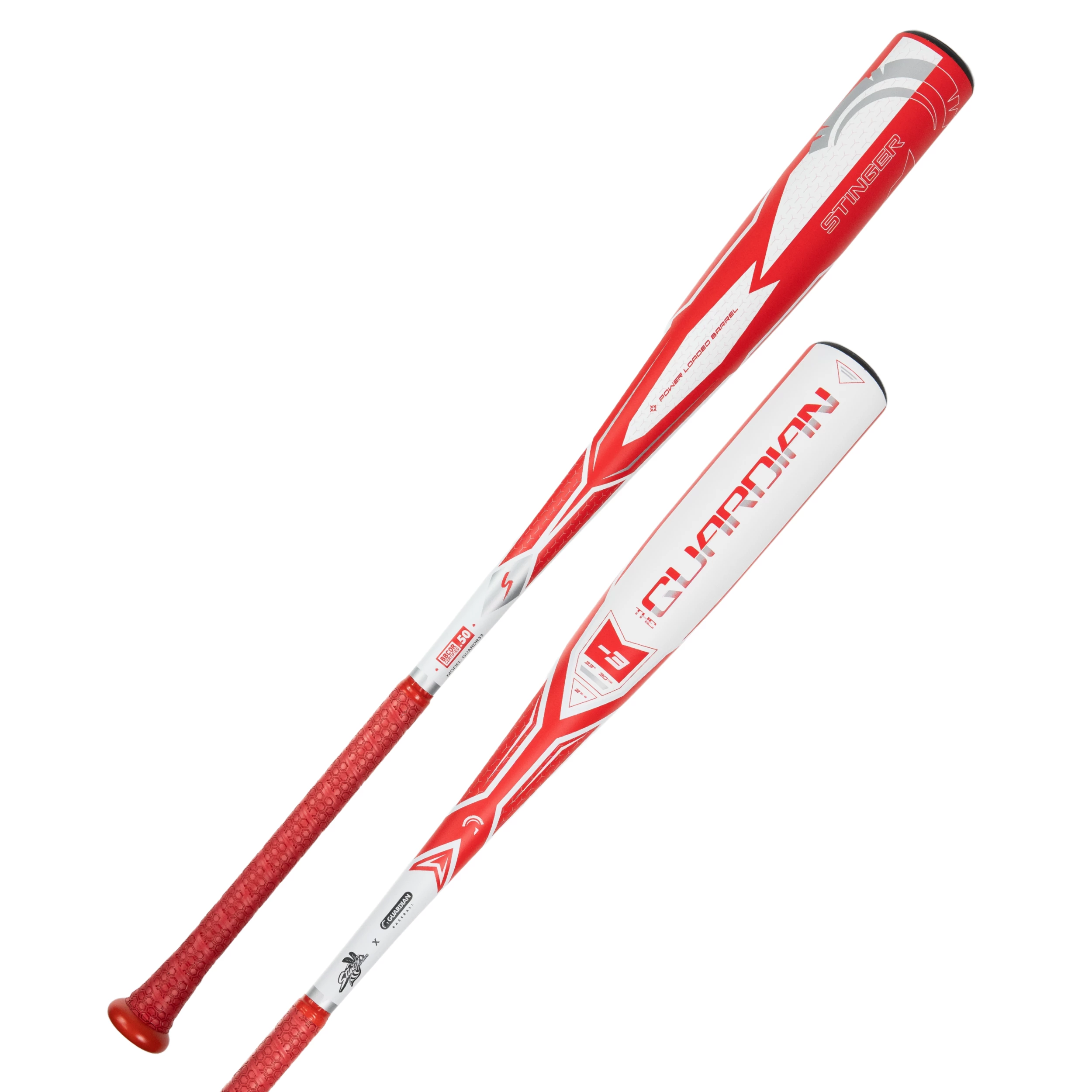 Guardian Baseball X Stinger The Guardian BBCOR 2 5/8" Baseball Bat Drop -3 (White/Red) 2 Guardian Baseball X Stinger The Guardian BBCOR 2 5/8" Baseball Bat Drop -3 (White/Red) - Image 2