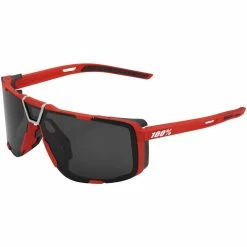 100% Eastcraft Spilt Lens Sport Performance Sunglasses W Interchangeable Lenses (Soft Tact Red - Black Mirror Lens)