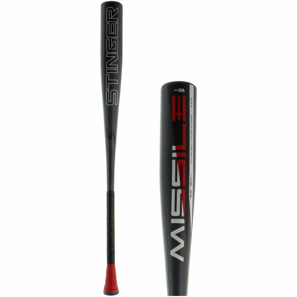 Stinger Missile BBCOR Aluminum Baseball Bat 2 5/8 Barrel (Black/Red) 2 Stinger Missile BBCOR Aluminum Baseball Bat 2 5/8 Barrel (Black/Red) - Image 2