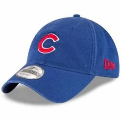 New Era Chicago Cubs Cap 9TWENTY MLB Strapback Adjustable Classic Hat, OSFA (Royal/Red)