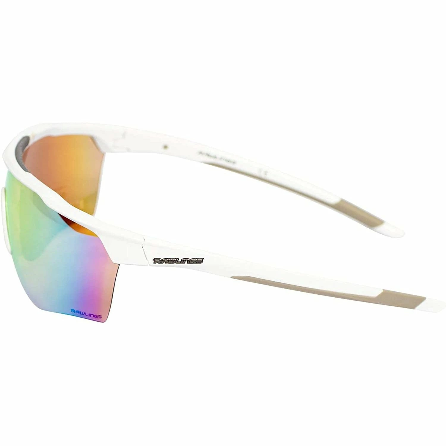 Rawlings Adult Shield Baseball Sunglasses Lightweight Sports Sun Glasses For Running, Softball, Rowing, Cycling (White/Gray) 4 Rawlings Adult Shield Baseball Sunglasses Lightweight Sports Sun Glasses For Running, Softball, Rowing, Cycling (White/Gray) - Image 4
