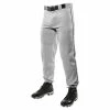 Champro Triple Crown Classic W/ Braid Mens Baseball Pants (Gray/Black)