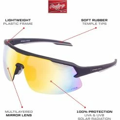 Rawlings RY2101 Youth Boys Baseball Shield Sunglasses Sport (Black/Yellow) -Cheap Baseball Bats Store 616cyxwbrll. ac ul1500