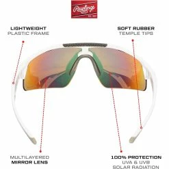 Rawlings Adult Shield Baseball Sunglasses Lightweight Sports Sun Glasses For Running, Softball, Rowing, Cycling (White/Gray) 24 Rawlings Adult Shield Baseball Sunglasses Lightweight Sports Sun Glasses For Running, Softball, Rowing, Cycling (White/Gray) -Cheap Baseball Bats Store 61aftki8 ol. ac ul1500