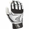 Easton Baseball Walk Off Power Leverage Adult Batting Gloves (White/Black)