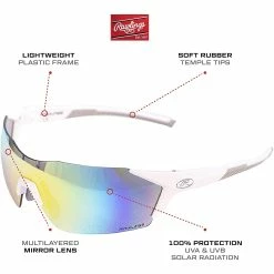 Rawlings 1801 Men's Adult Shield Baseball Sunglasses (White/Gray) -Cheap Baseball Bats Store 71DQH2GYf0L. AC UL1500