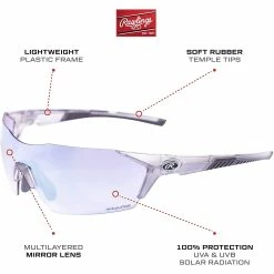 Rawlings 1801 Men's Adult Shield Baseball Sunglasses, (White/Blue Mirror) -Cheap Baseball Bats Store 71SEjqv3OUL. AC UL1500