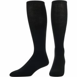 TCK Twin City ALLSPORT Baseball Softball Solid Adult Sock (Black)