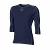 EvoShield Pro Team Baseball Adult Men's Mid Sleeve Workout Tee Shirt (Navy)