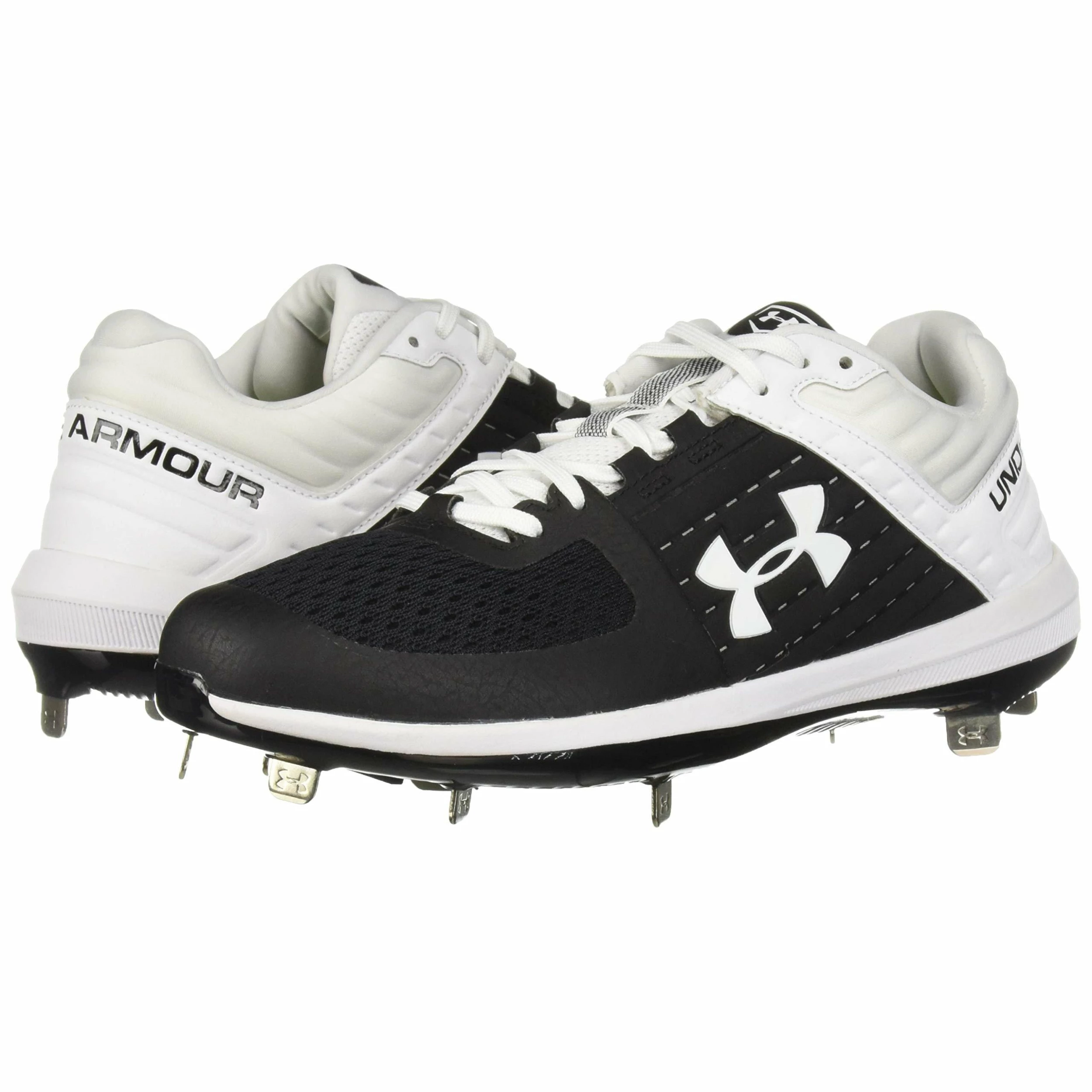 Under Armour Yard Low Men's Baseball Metal Cleats Spikes (Black/White) 7 Under Armour Yard Low Men's Baseball Metal Cleats Spikes (Black/White) - Image 7