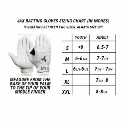 JAX Batting Gloves Pro Model Youth Batting Gloves (Lunar Grey) -Cheap Baseball Bats Store 8 Jax pro model adult batting gloves size chart 29ff981f ea75 48a7 808f 3bdaa879b551