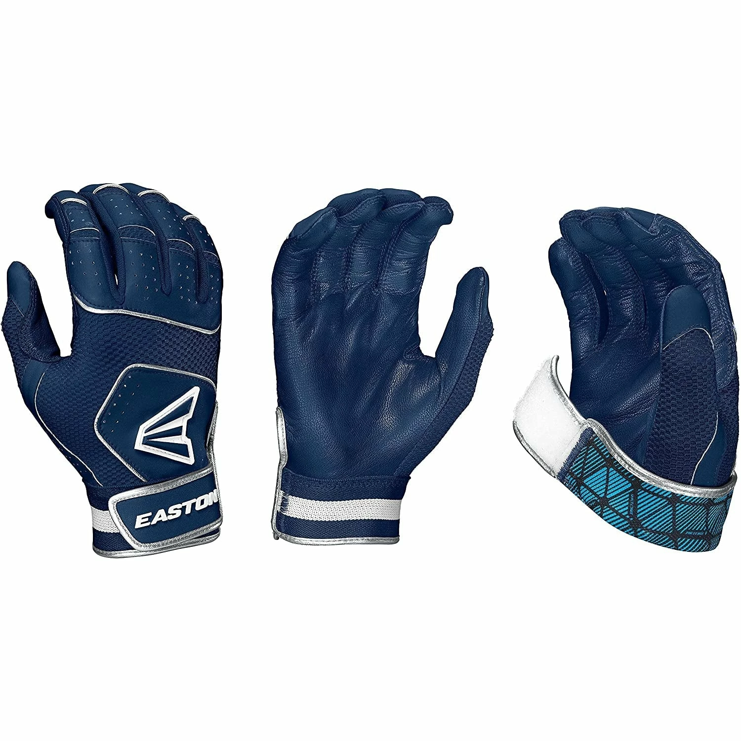 Easton Walk Off NX Baseball Adult Batting Gloves (Navy/Navy) 4 Easton Walk Off NX Baseball Adult Batting Gloves (Navy/Navy) - Image 4