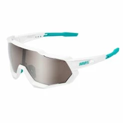 100% Speedtrap Xtreme Sports Performance Sunglasses W Interchangeable Lenses, Bora Hans Grohe Team White - Hiper Silver Mirror Lens
