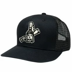 Guardian Baseball HC5 Performance Trucker Snapback Hat (Black-White Gary 3-D Logo)