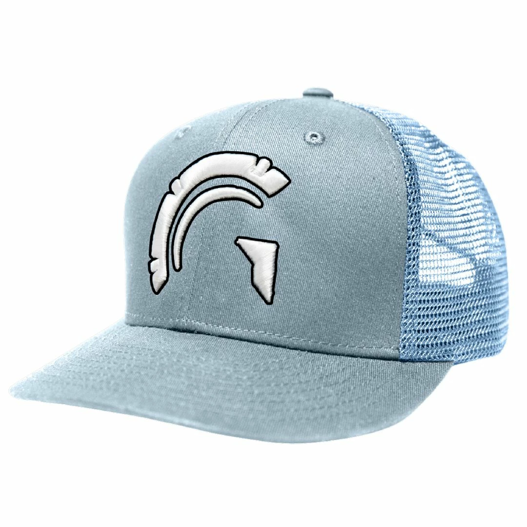 Guardian Baseball HC5 Performance Trucker Snapback Hat (Light Blue-White 3-D Logo) 1 Guardian Baseball HC5 Performance Trucker Snapback Hat (Light Blue-White 3-D Logo)