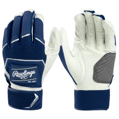 Rawlings Workhorse Youth Baseball Batting Gloves (Navy)