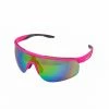 Rawlings Retro Vaporwave Baseball Shield Sunglasses Neon Pink Sunset