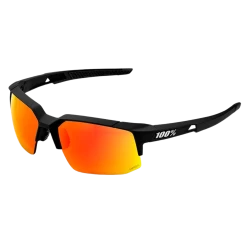 100% Speedcoupe Sport And Cycling Performance Baseball Sunglasses Mutilayer Mirror Lens (Black/Red)