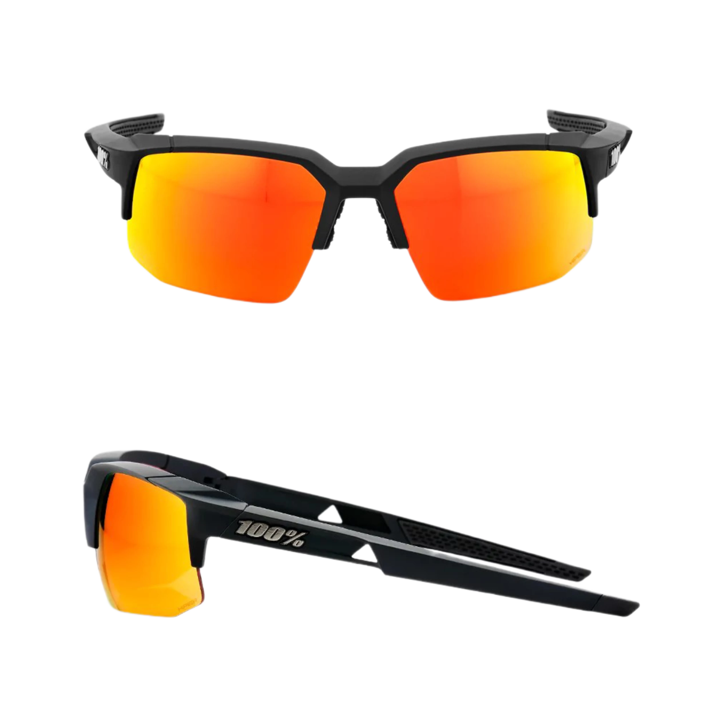 100% Speedcoupe Sport And Cycling Performance Baseball Sunglasses Mutilayer Mirror Lens (Black/Red) 2 100% Speedcoupe Sport And Cycling Performance Baseball Sunglasses Mutilayer Mirror Lens (Black/Red) - Image 2