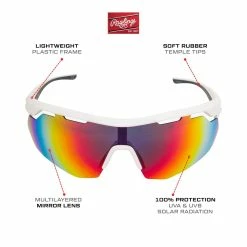 Guardian Baseball Rawlings Adult Sport Baseball Sunglasses Lightweight Stylish 100% UV Poly Lens (White/Rainbow) 10 Guardian Baseball Rawlings Adult Sport Baseball Sunglasses Lightweight Stylish 100% UV Poly Lens (White/Rainbow) -Cheap Baseball Bats Store a rawlings adultsport baseball sunglasses 10260972 whiterainbow info