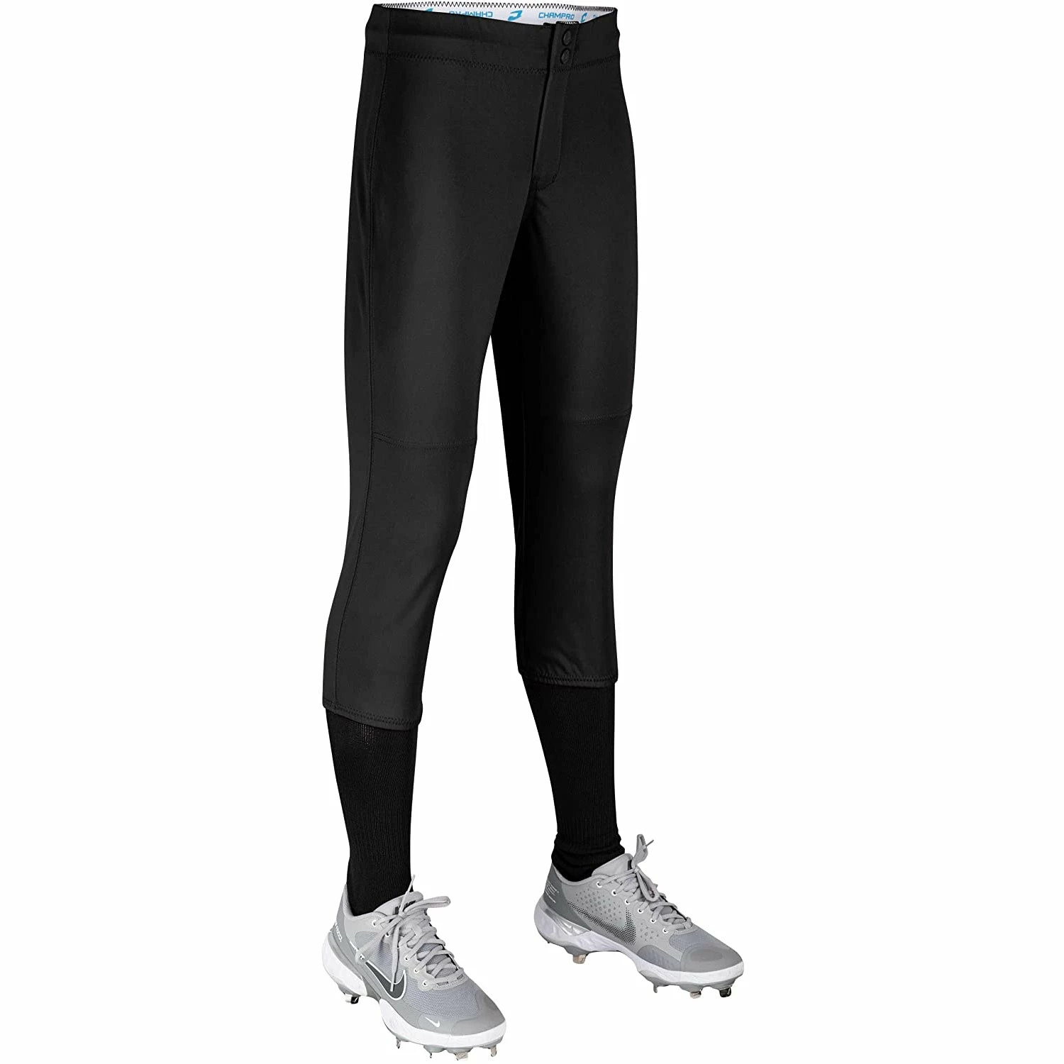 Champro Fireball Youth Fastpitch Softball Knickers W/ Reinforced Double-Ply Knee (Black) 2 Champro Fireball Youth Fastpitch Softball Knickers W/ Reinforced Double-Ply Knee (Black) - Image 2