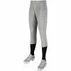 Champro Fireball Youth Fastpitch Softball Knickers W/ Reinforced Double-Ply Knee (Gray)