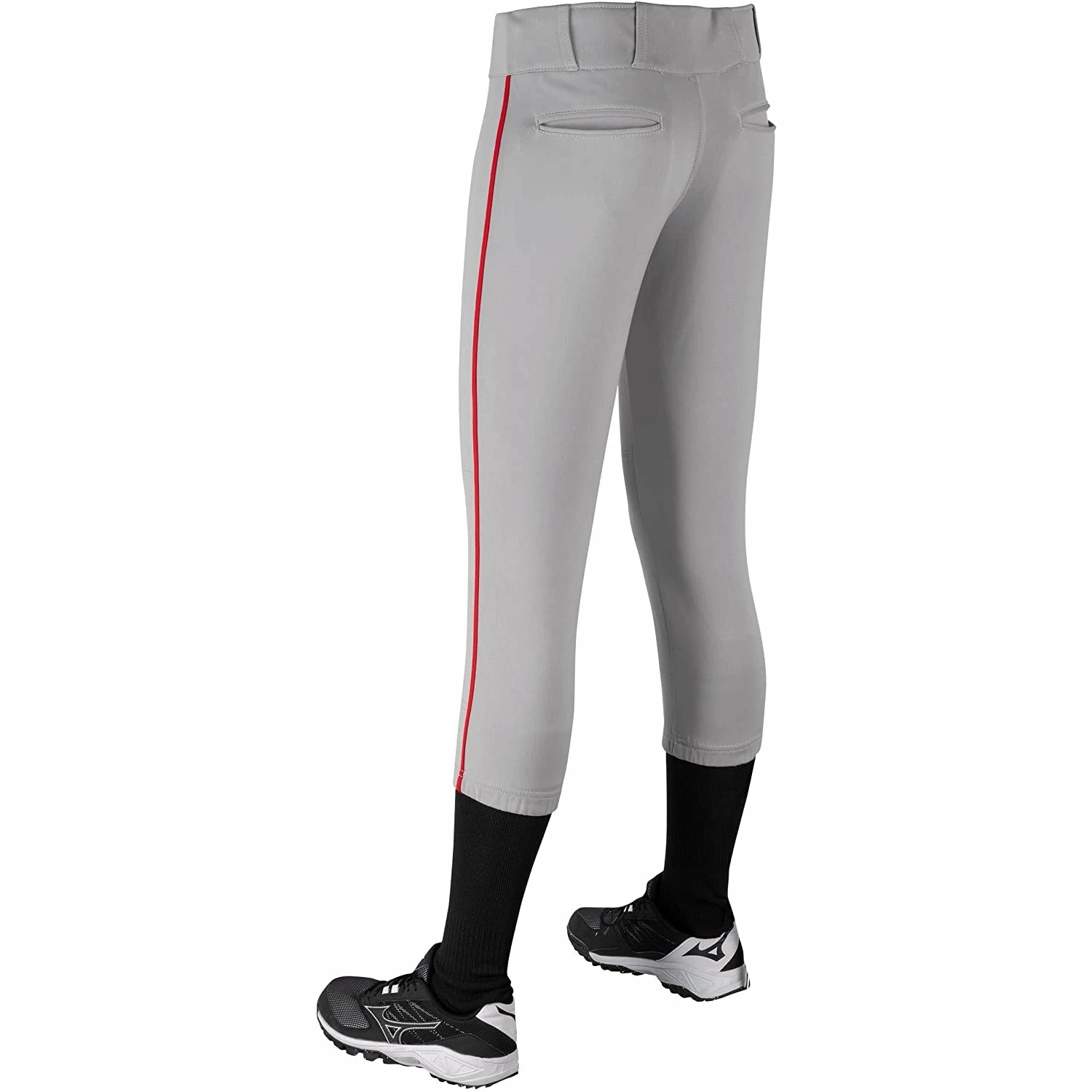 Champro Tournament Traditional Low Rise Girls Fastpitch Softball Pants W/ Braid (Gray / Scarlet) 3 Champro Tournament Traditional Low Rise Girls Fastpitch Softball Pants W/ Braid (Gray / Scarlet) - Image 3