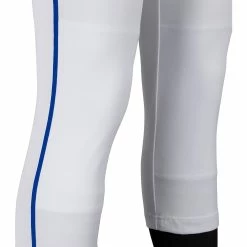 Champro Tournament Traditional Low Rise Womens Fastpitch Pants W/ Braid (White/Royal) -Cheap Baseball Bats Store champro tournament lowrise pants whro 4