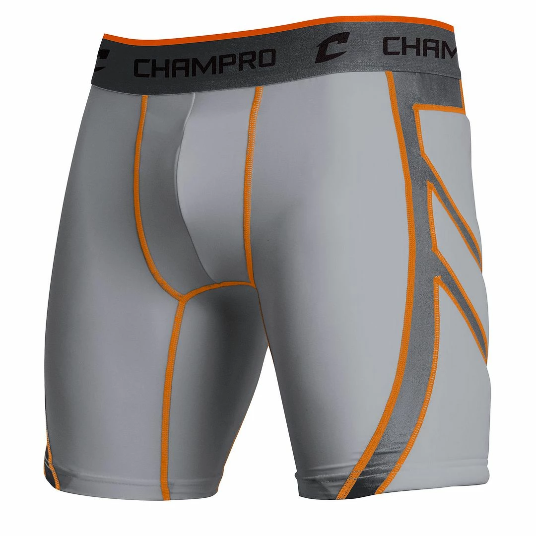 Champro Wind-Up Youth Boy's Baseball Compression Sliding Shorts (Gray) 1 Champro Wind-Up Youth Boy's Baseball Compression Sliding Shorts (Gray)