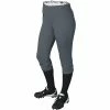 DeMarini Girls' Youth Sleek Pull-Up Yoga Style Softball Pants Fastpitch (Charcoal)